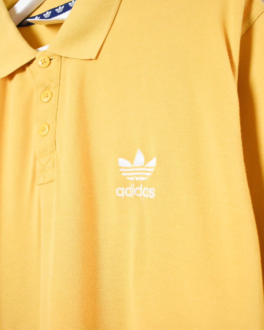 Yellow Adidas Polo Shirt - Large