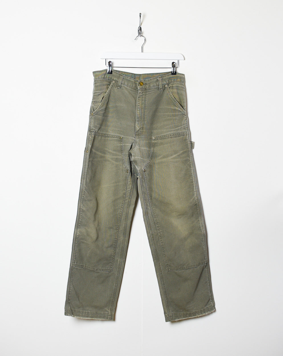 Khaki Carhartt Double Knee Carpenter Jeans - W32 L30