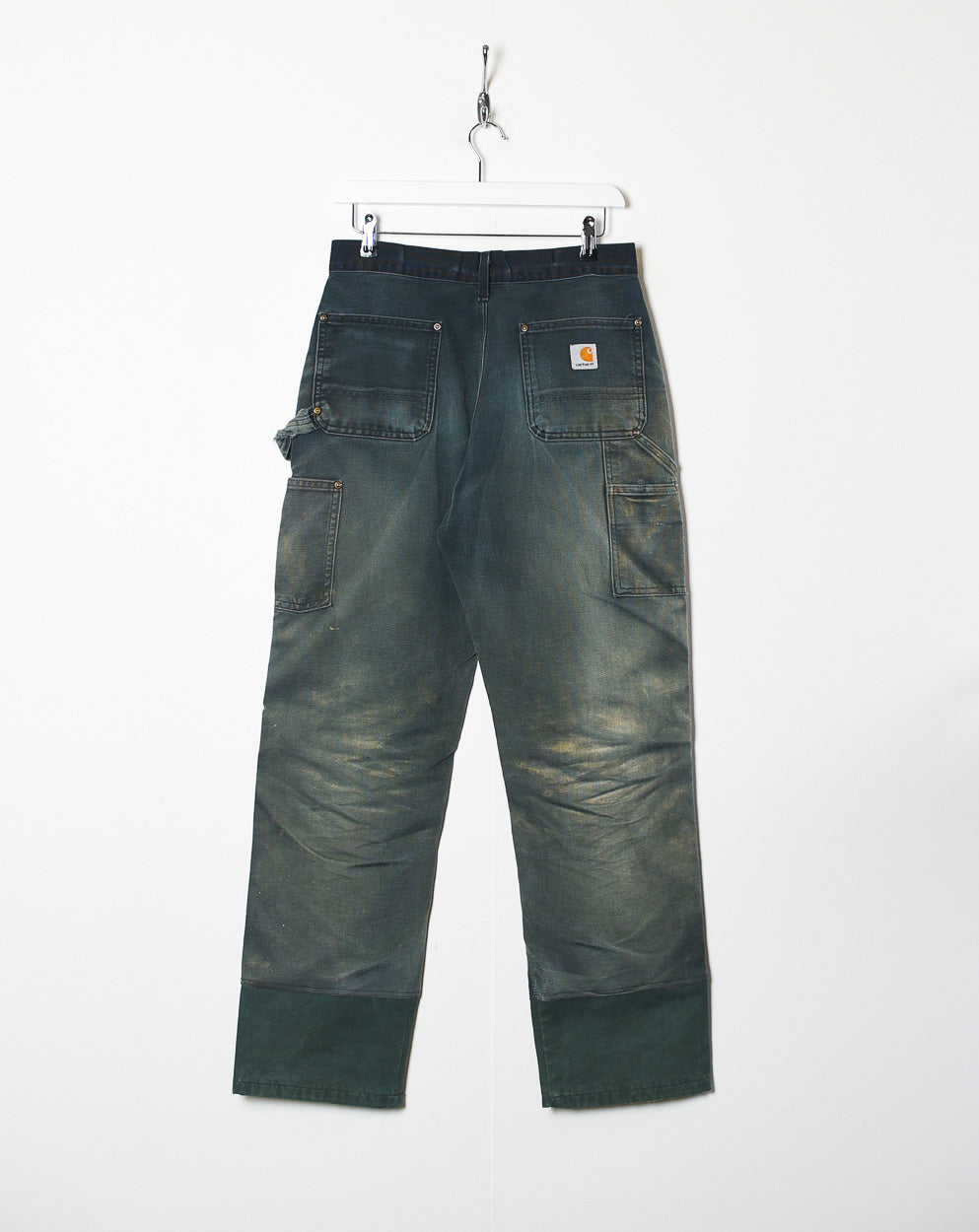 Black Carhartt Distressed Double Knee Carpenter Jeans - W30 L30