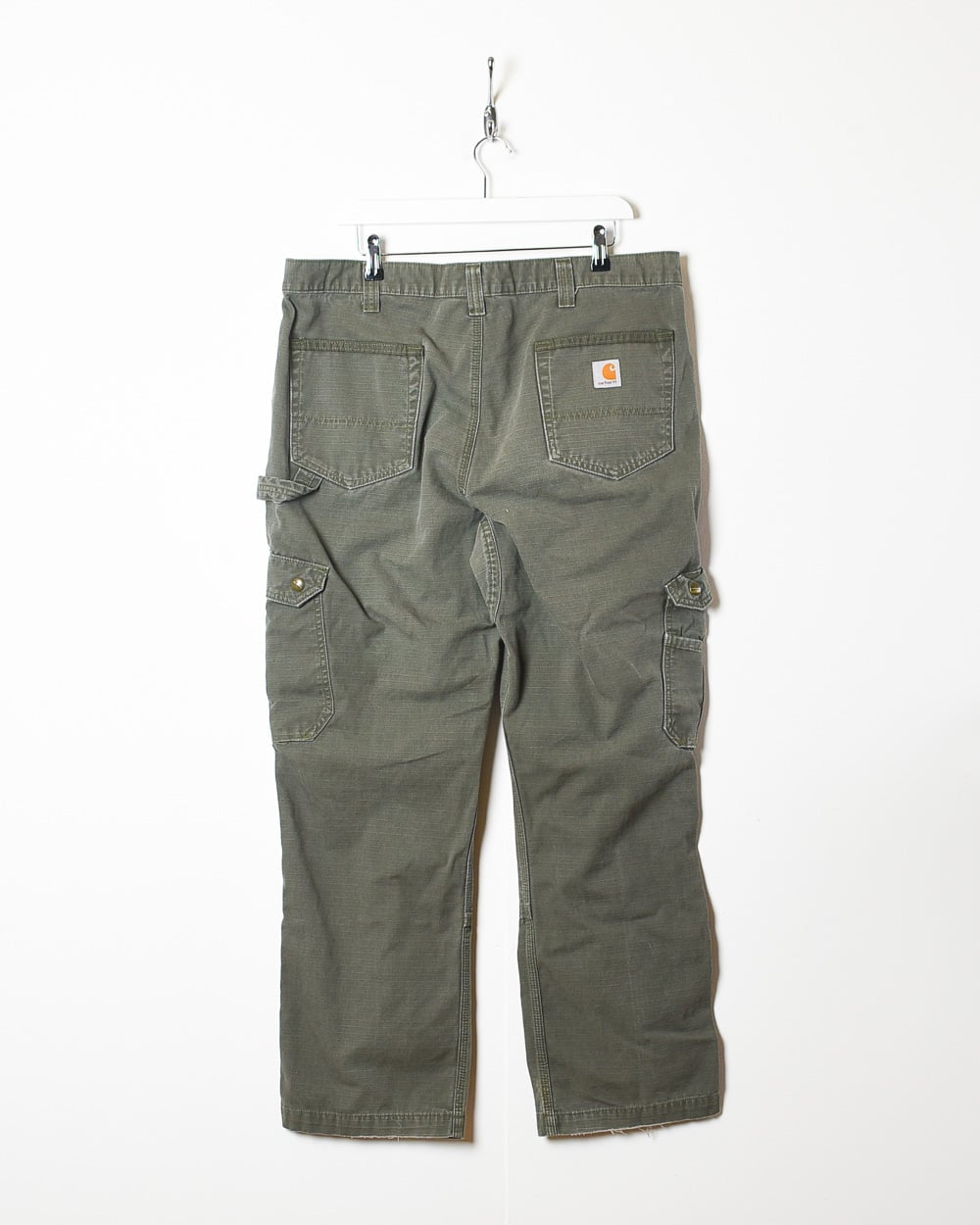 Khaki Carhartt Double Knee Carpenter Cargo Jeans - W38 L30