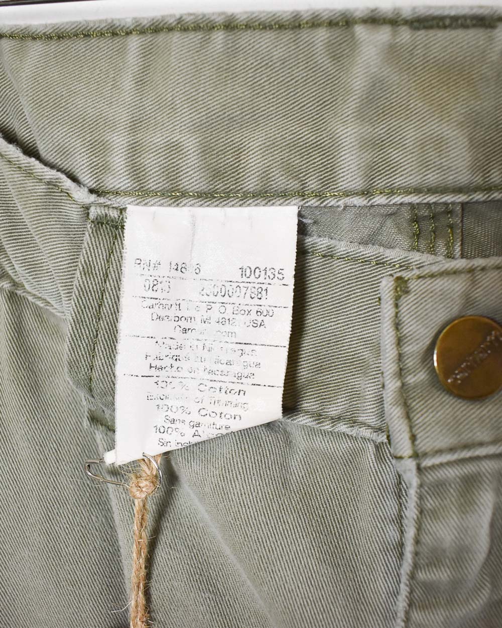 Khaki Carhartt Carpenter Jeans - W34 L32