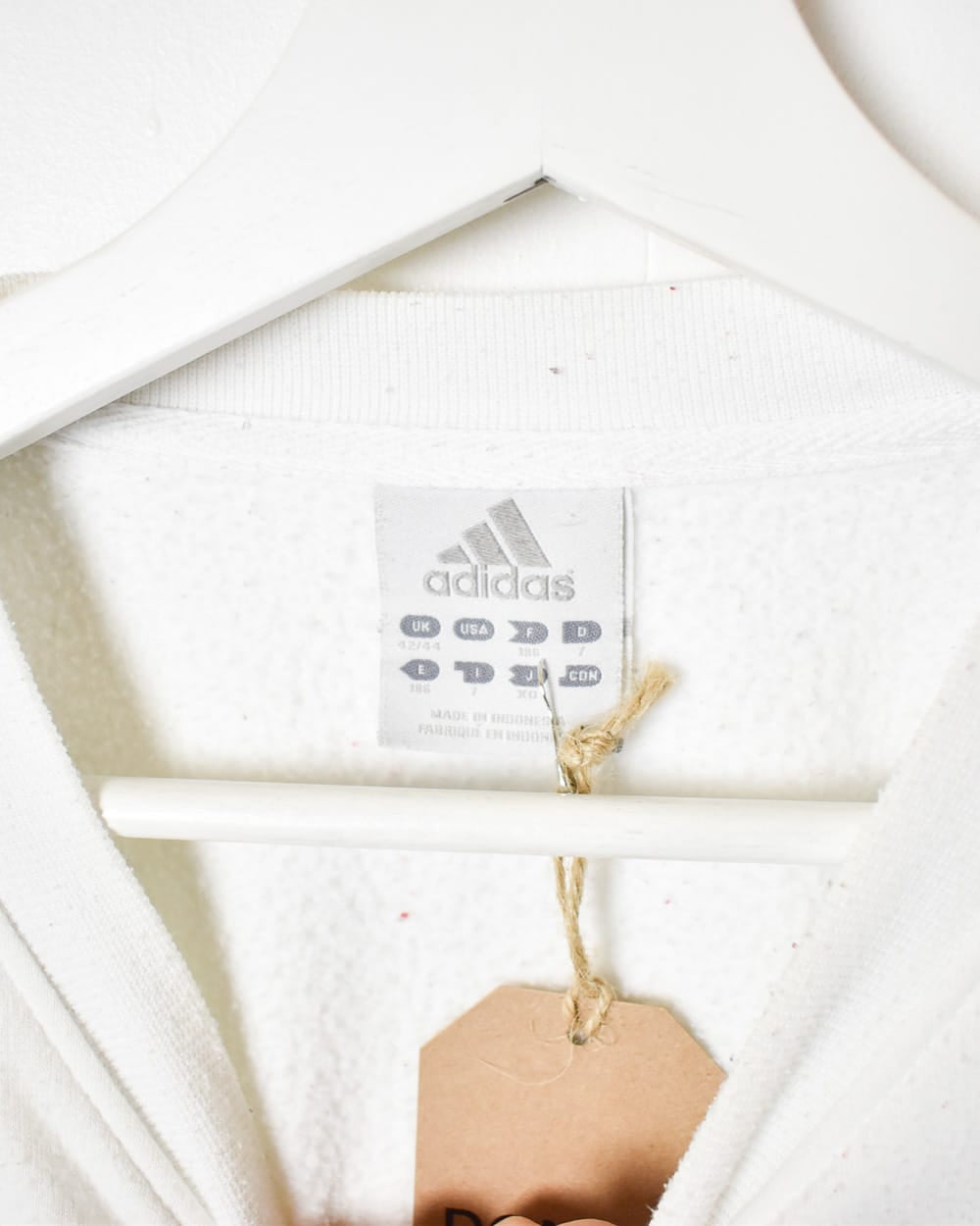 White Adidas Sweatshirt - Large