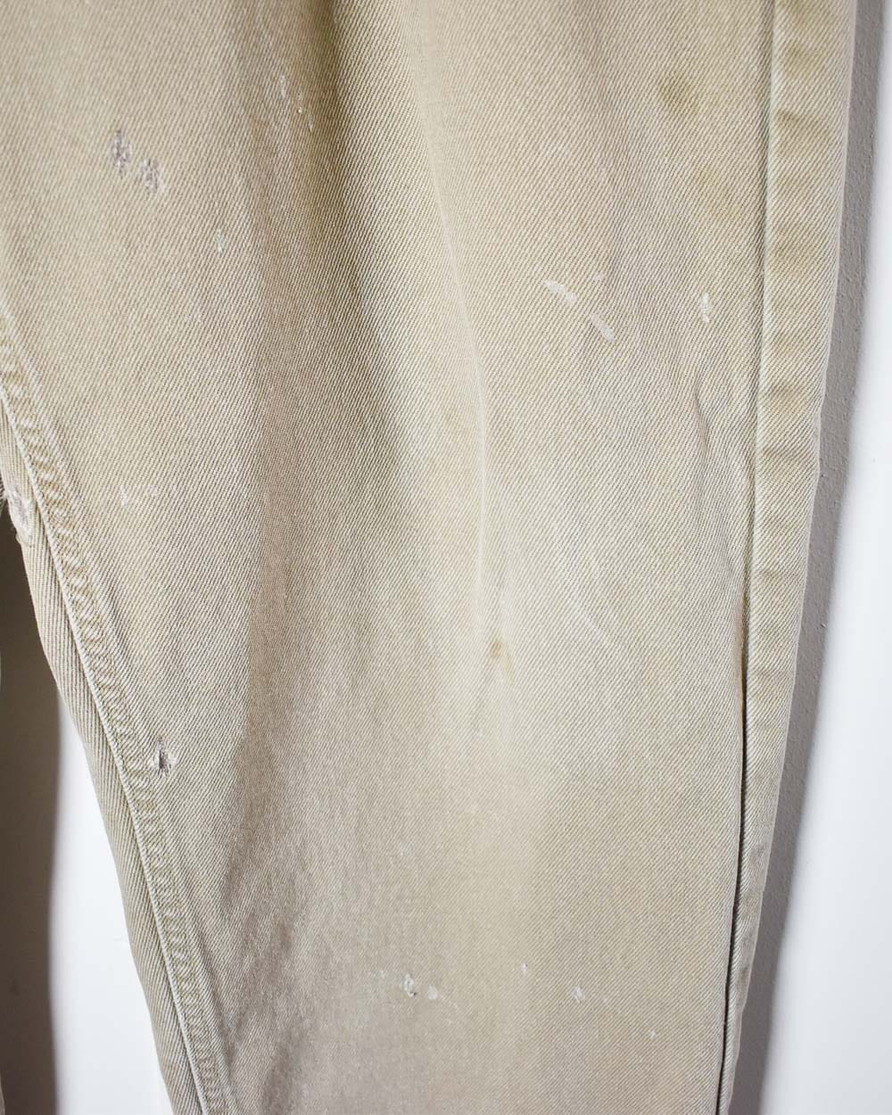 Neutral Carhartt Distressed Flannel Lined Jeans - W40 L31