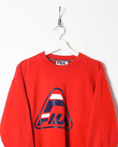 fjende markedsføring Leeds Vintage 90s Red Fila Sweatshirt - X-Small Cotton mix– Domno Vintage