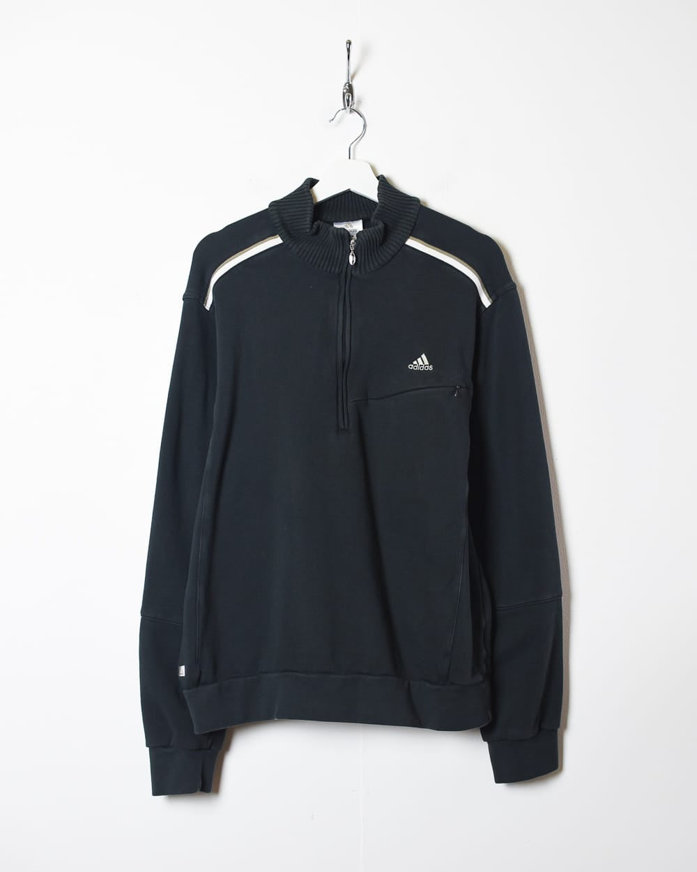 Black Adidas 1/4 Zip Sweatshirt - Large