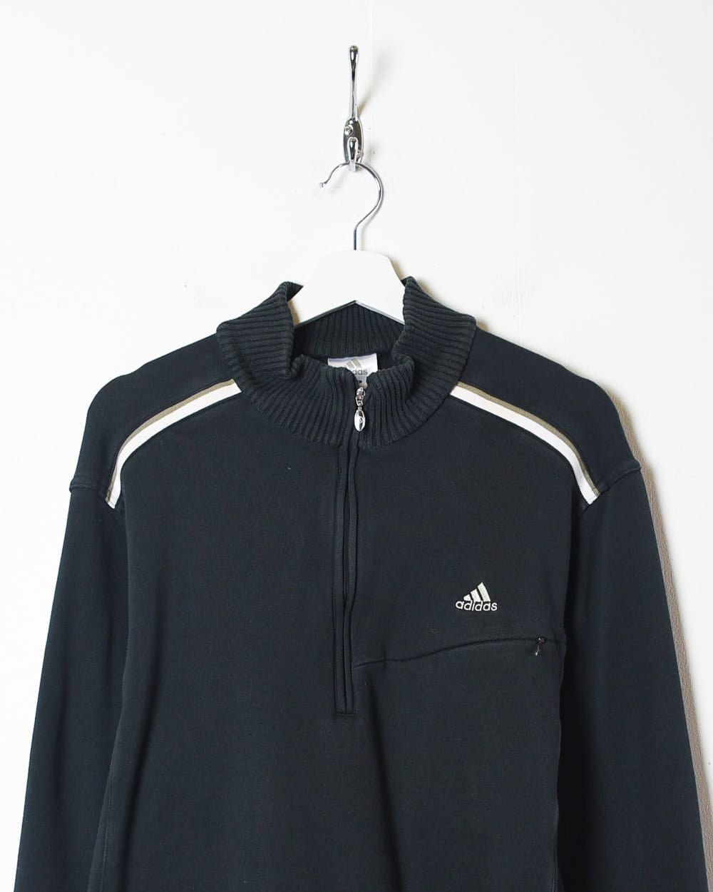 Black Adidas 1/4 Zip Sweatshirt - Large