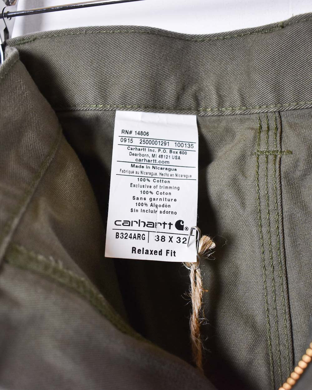 Green Carhartt Carpenter Jeans - W38 L32
