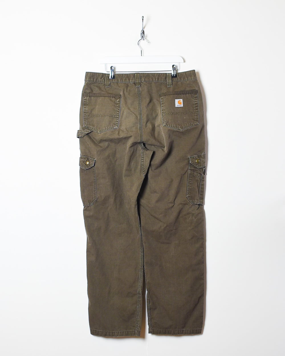 Brown Carhartt Double Knee Carpenter Cargo Jeans - W38 L32