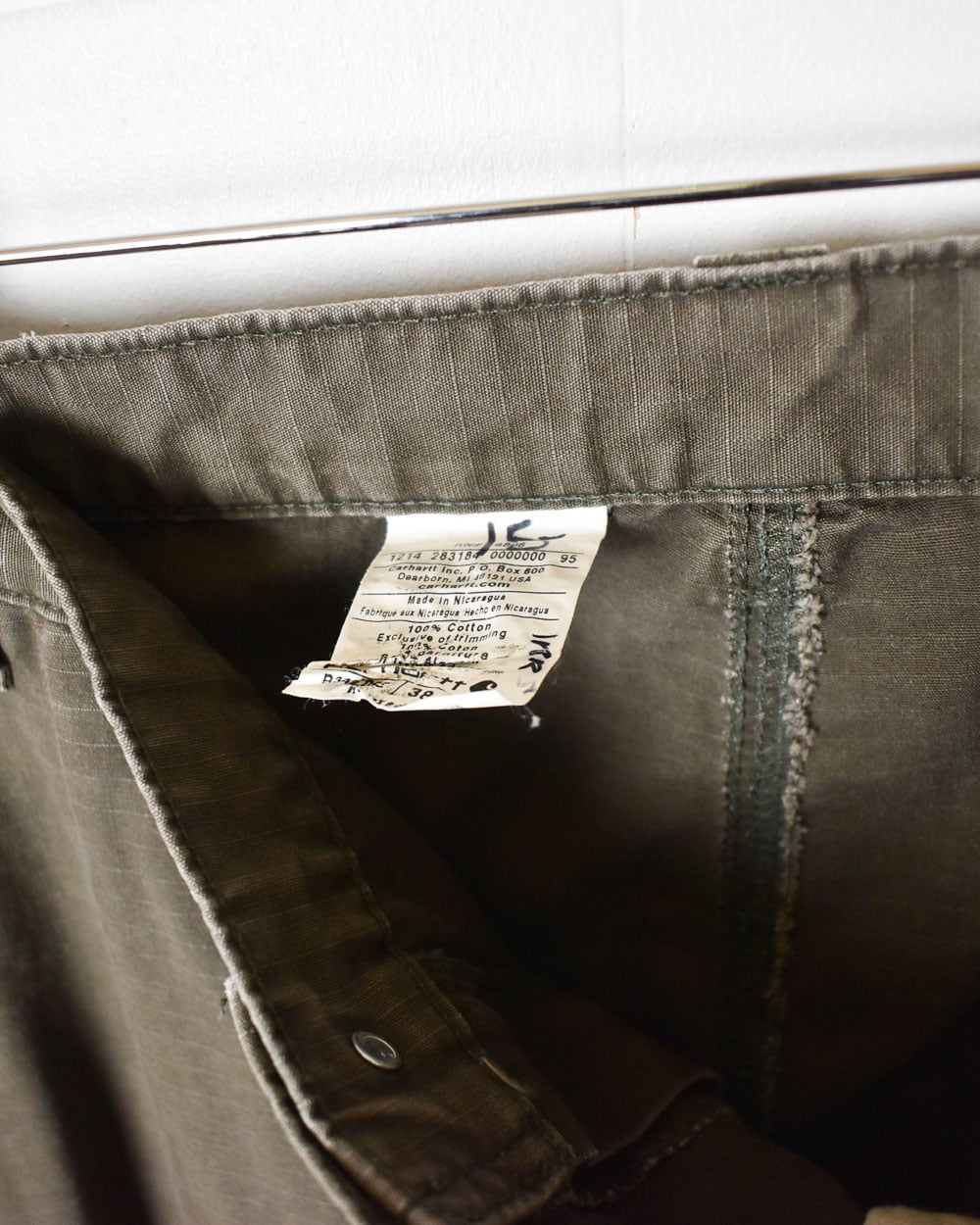 Brown Carhartt Double Knee Carpenter Cargo Jeans - W38 L32