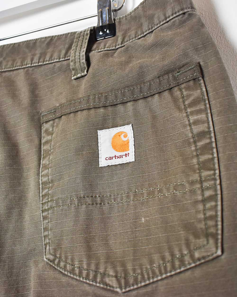 Brown Carhartt Double Knee Carpenter Cargo Jeans - W38 L32