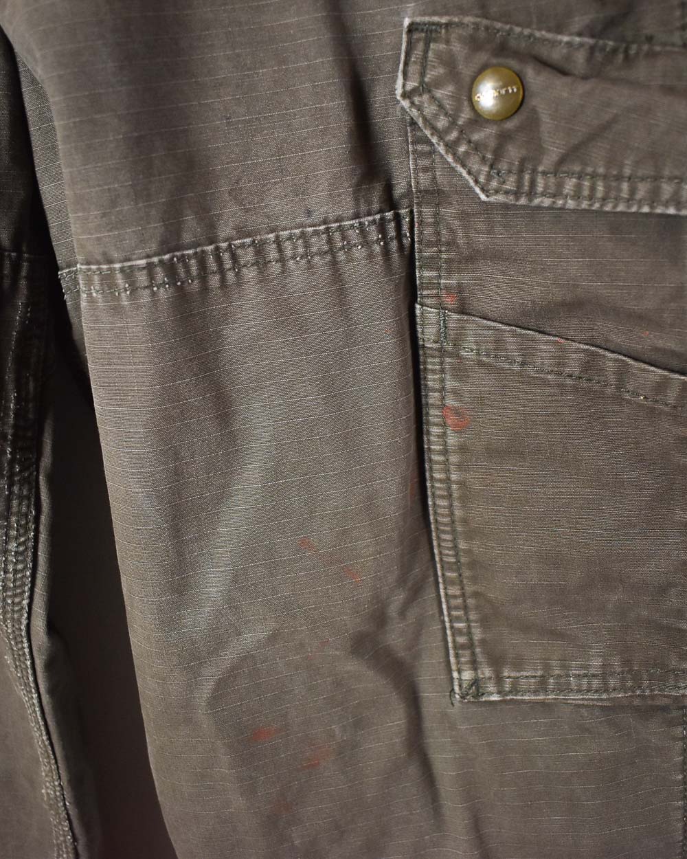 Brown Carhartt Double Knee Carpenter Cargo Jeans - W38 L32