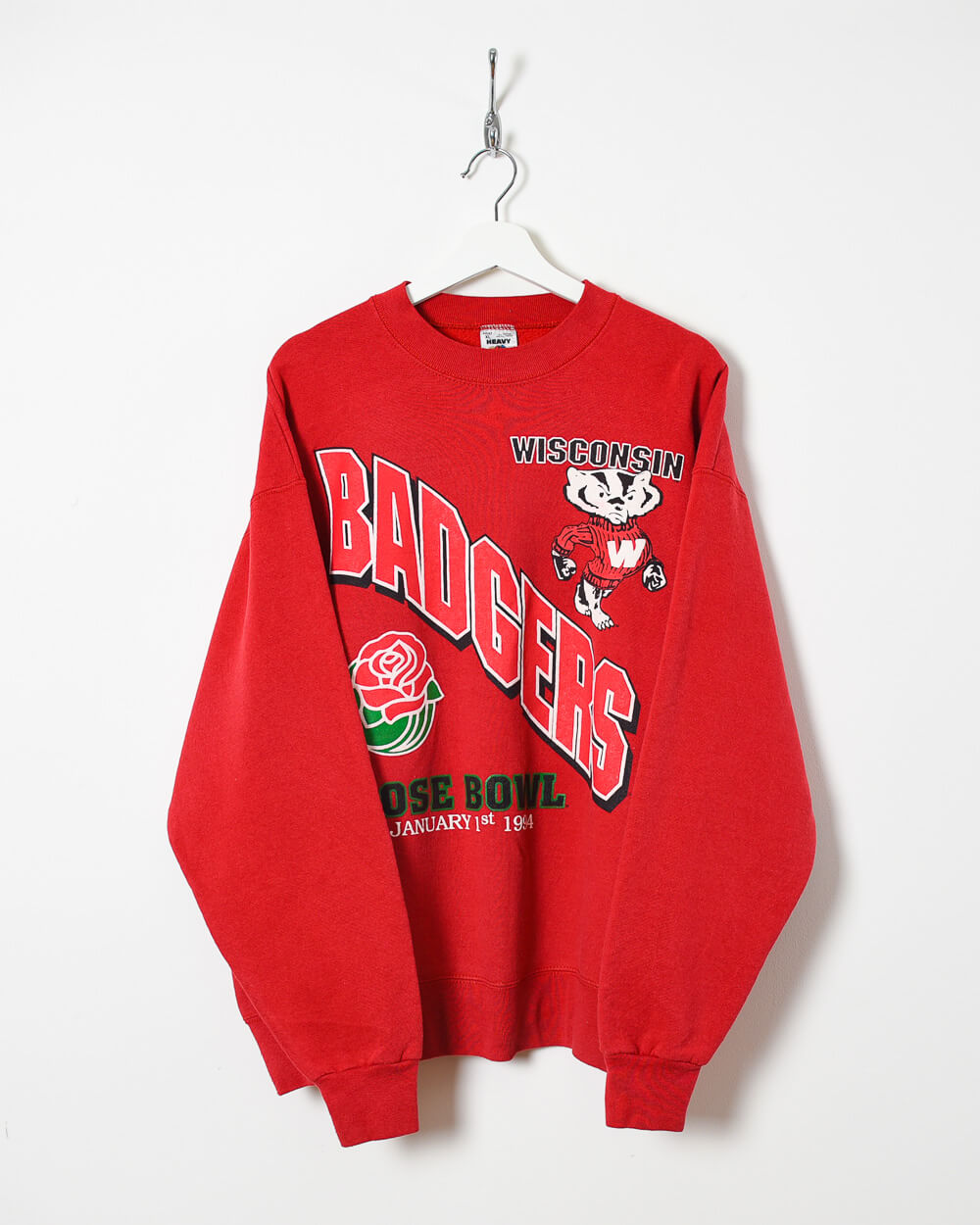 Fruit of The Loom Badgers Roswbowl Wisconsin Sweatshirt - Large - Domno Vintage 90s, 80s, 00s Retro and Vintage Clothing