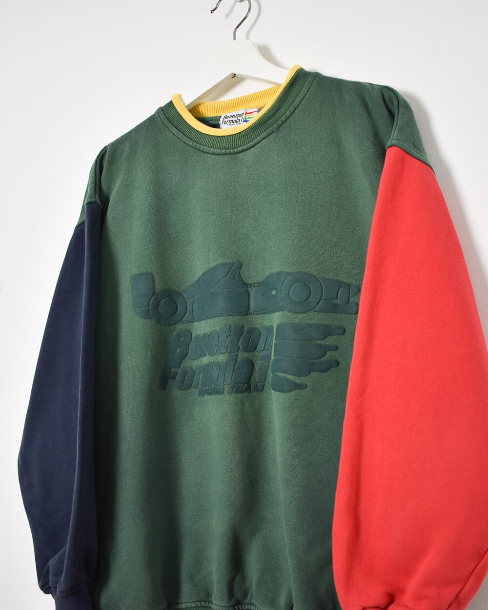 Benetton Formula 1 Racing Team Sweatshirt - Large - Domno Vintage 90s, 80s, 00s Retro and Vintage Clothing