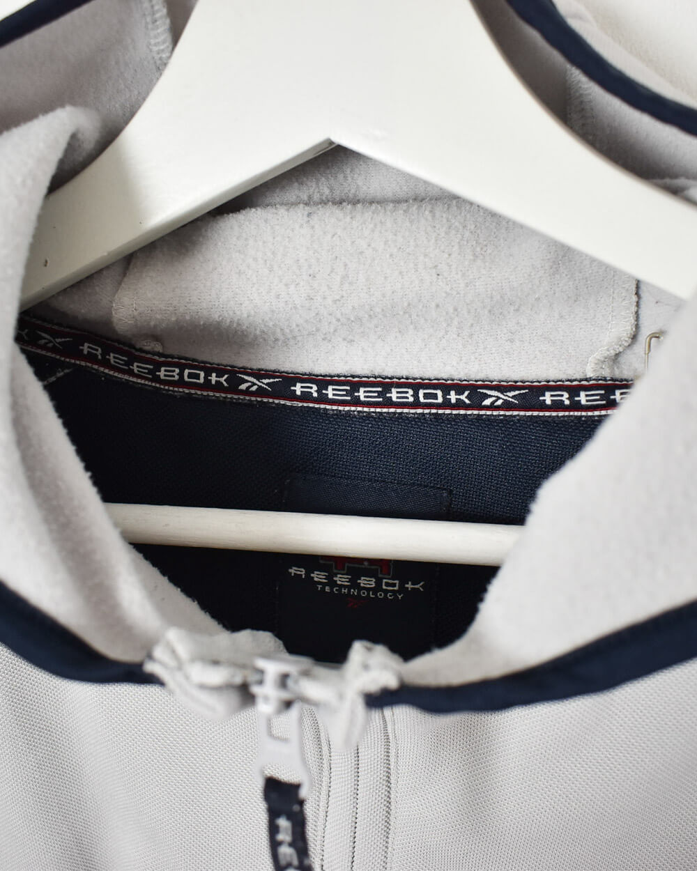 Reebok Sportswear Technology 1/4 Zip Hoodie - Large - Domno Vintage 90s, 80s, 00s Retro and Vintage Clothing