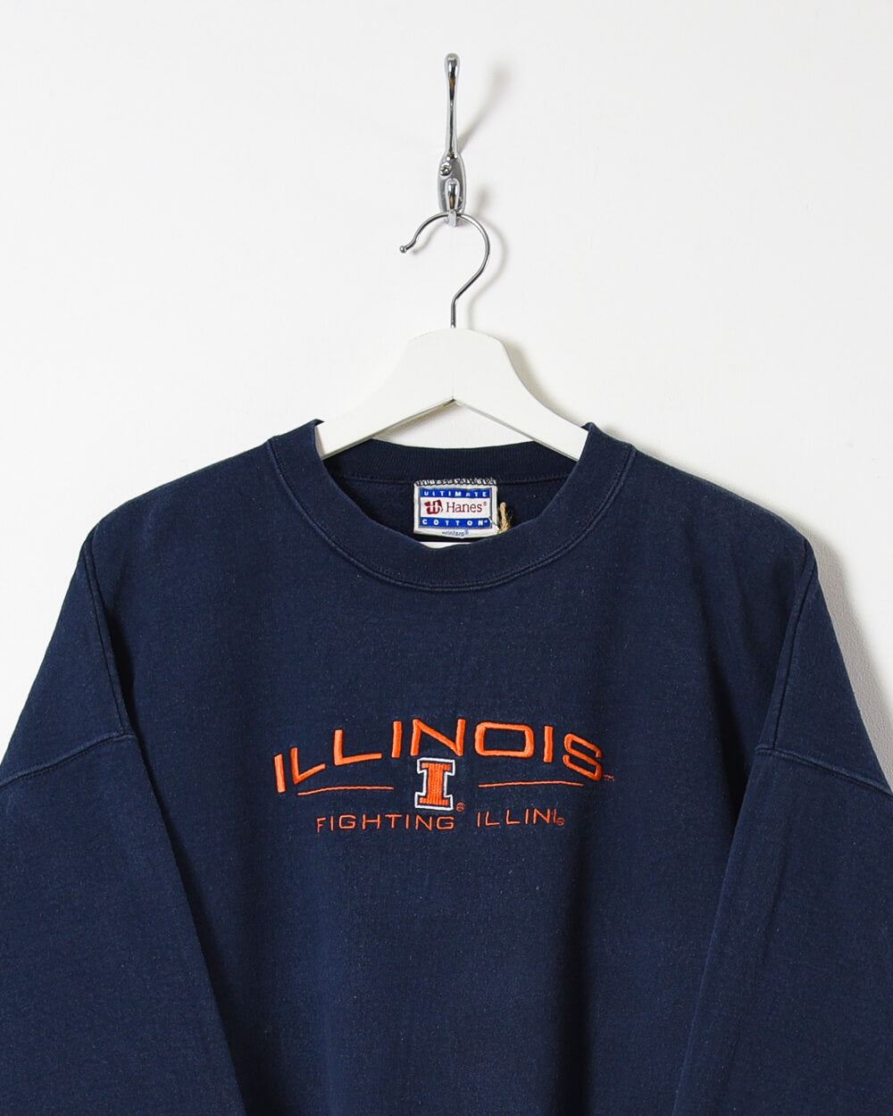 Hanes Illinois Fighting Sweatshirt - Large - Domno Vintage 90s, 80s, 00s Retro and Vintage Clothing