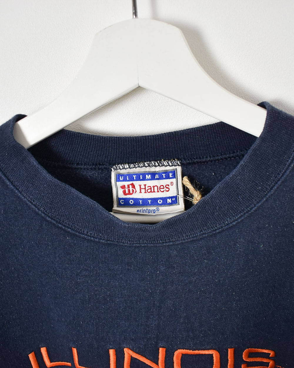 Hanes Illinois Fighting Sweatshirt - Large - Domno Vintage 90s, 80s, 00s Retro and Vintage Clothing