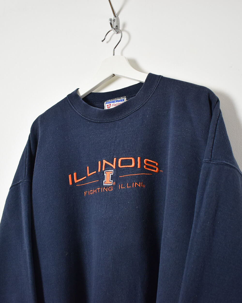 Hanes Illinois Fighting Sweatshirt - Large - Domno Vintage 90s, 80s, 00s Retro and Vintage Clothing