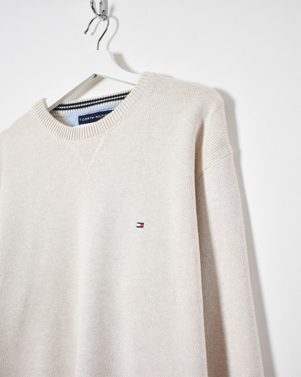 Tommy Hilfiger Knitted Sweatshirt - Large - Domno Vintage 90s, 80s, 00s Retro and Vintage Clothing