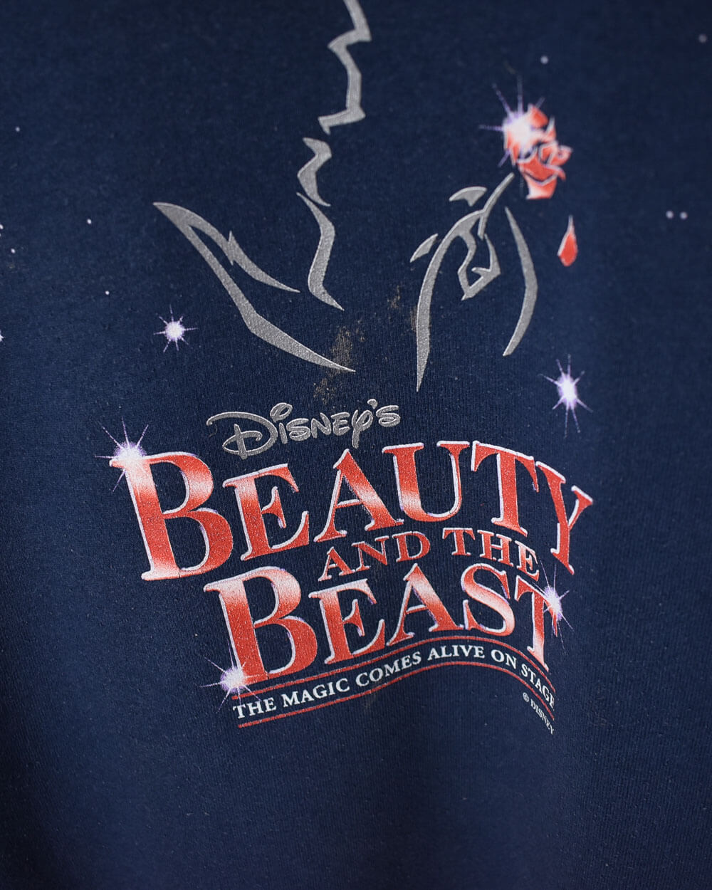 Beauty and the Beast Sweatshirt - Large - Domno Vintage 90s, 80s, 00s Retro and Vintage Clothing