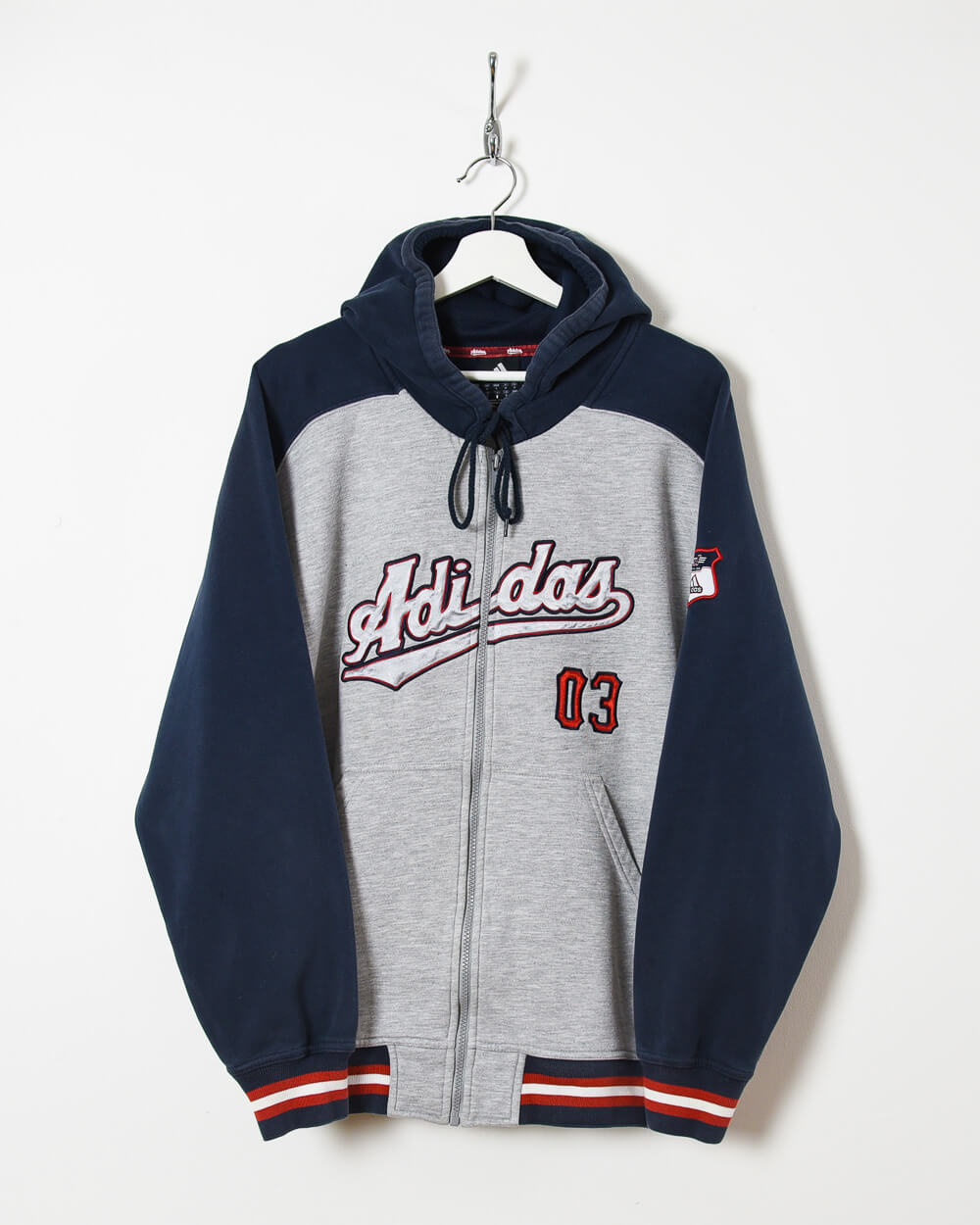 Adidas 03 Zip-Through Hoodie - Medium - Domno Vintage 90s, 80s, 00s Retro and Vintage Clothing