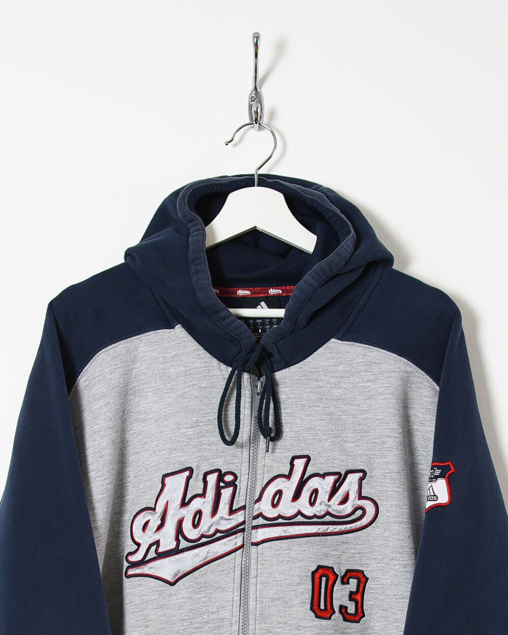 Adidas 03 Zip-Through Hoodie - Medium - Domno Vintage 90s, 80s, 00s Retro and Vintage Clothing