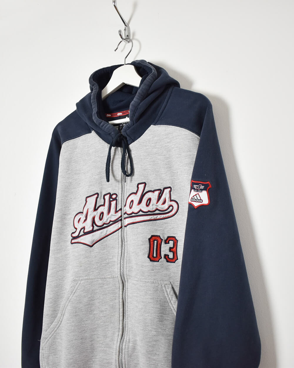 Adidas 03 Zip-Through Hoodie - Medium - Domno Vintage 90s, 80s, 00s Retro and Vintage Clothing