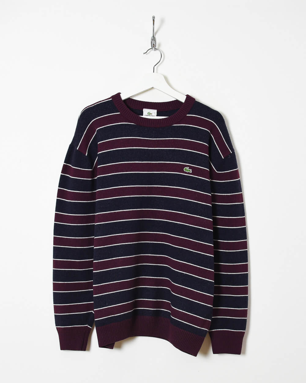 Chemise Lacoste Knitted Sweatshirt - Large - Domno Vintage 90s, 80s, 00s Retro and Vintage Clothing