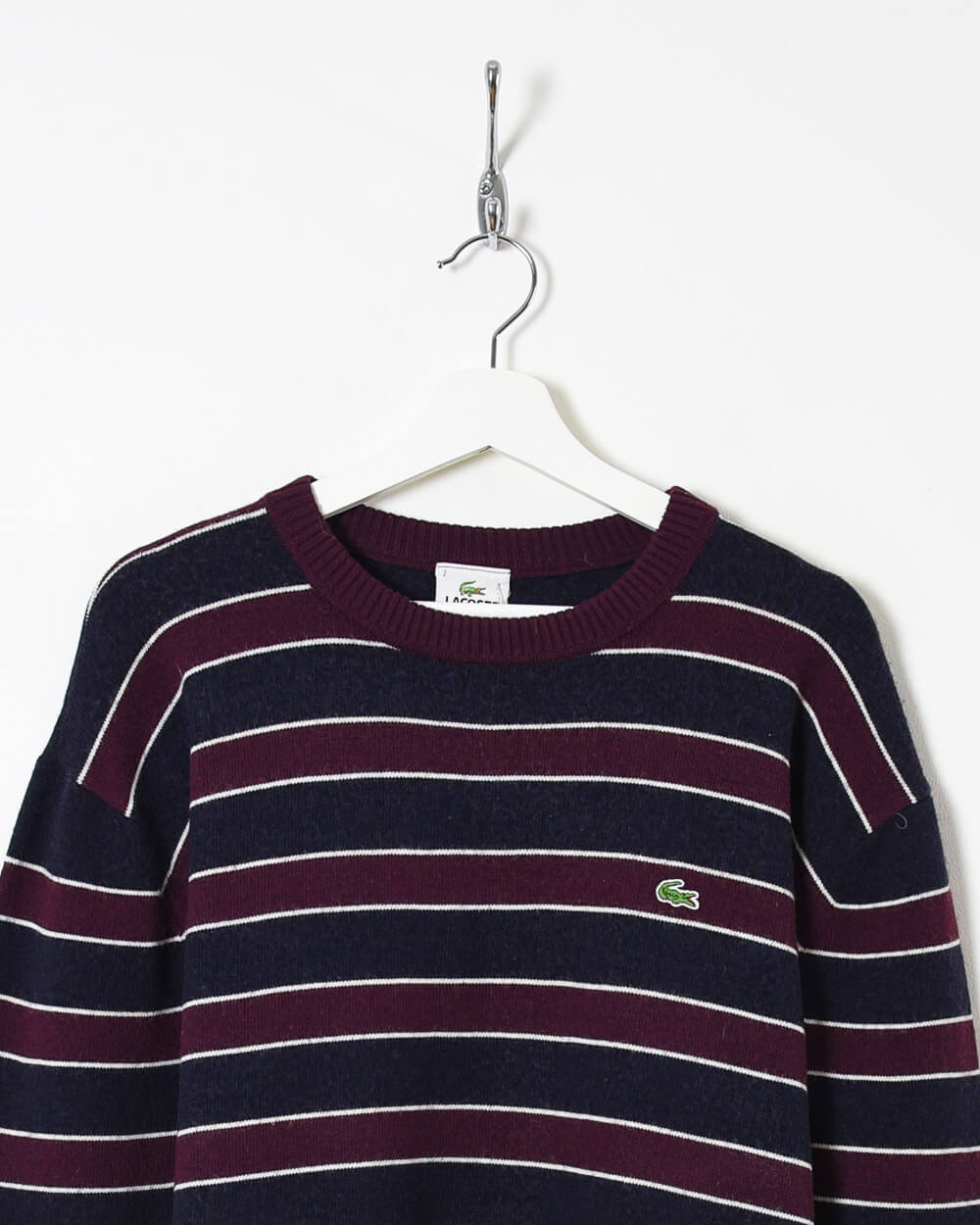 Chemise Lacoste Knitted Sweatshirt - Large - Domno Vintage 90s, 80s, 00s Retro and Vintage Clothing