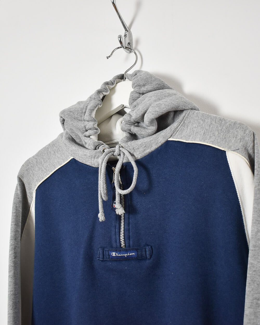 Champion 1/4 Zip Hoodie - Large - Domno Vintage 90s, 80s, 00s Retro and Vintage Clothing