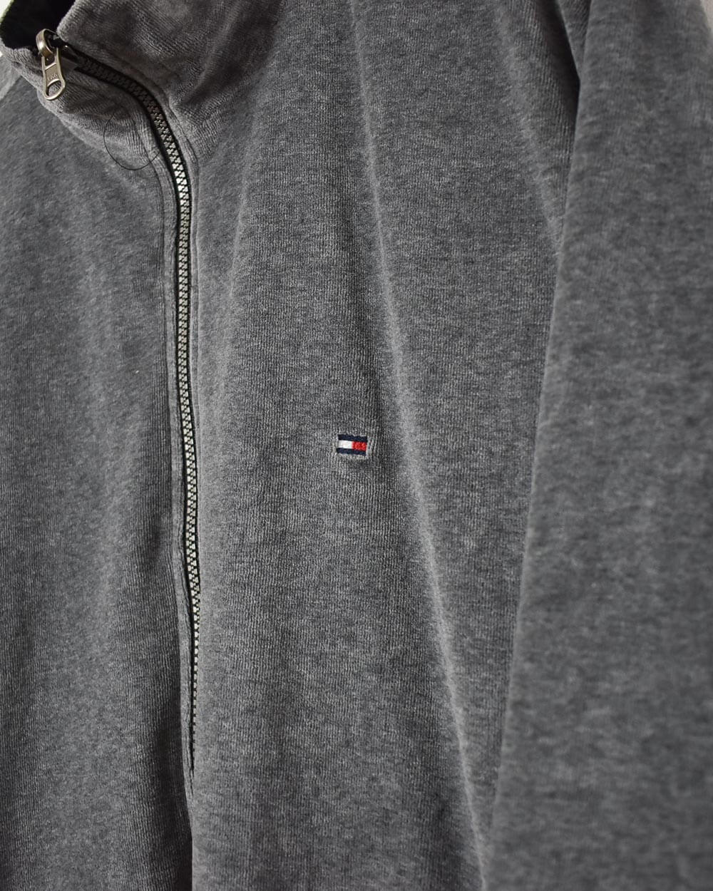 Tommy Hilfiger USA Reversible Velour Jacket - Large - Domno Vintage 90s, 80s, 00s Retro and Vintage Clothing