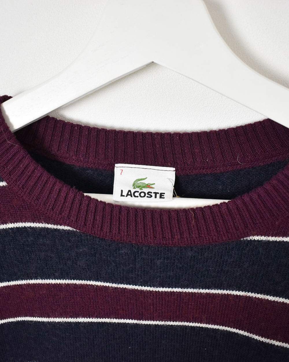 Chemise Lacoste Knitted Sweatshirt - Large - Domno Vintage 90s, 80s, 00s Retro and Vintage Clothing