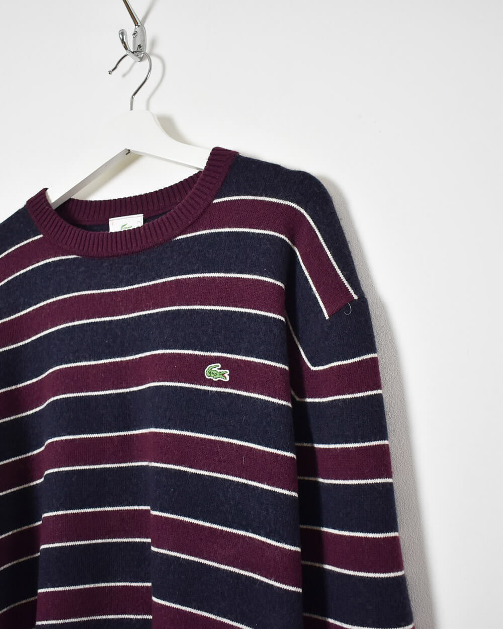 Chemise Lacoste Knitted Sweatshirt - Large - Domno Vintage 90s, 80s, 00s Retro and Vintage Clothing