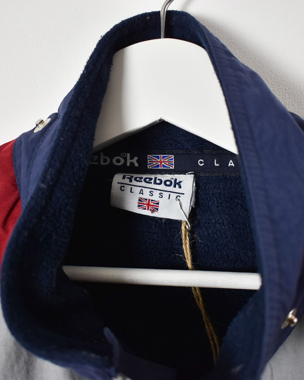 Reebok Classic Fleece Lined Windbreaker Jacket - Large - Domno Vintage 90s, 80s, 00s Retro and Vintage Clothing