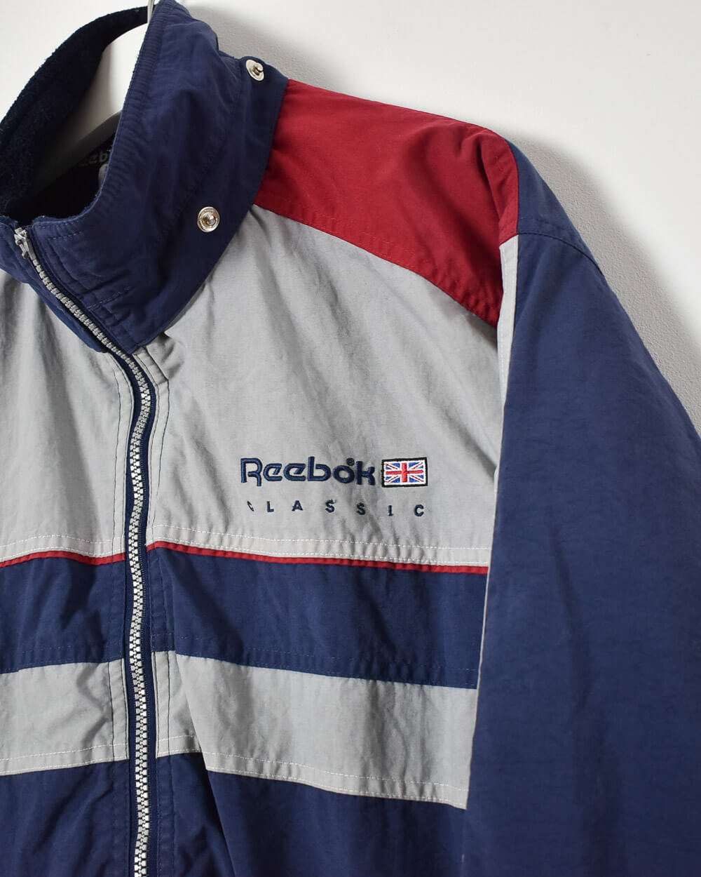 Reebok Classic Fleece Lined Windbreaker Jacket - Large - Domno Vintage 90s, 80s, 00s Retro and Vintage Clothing