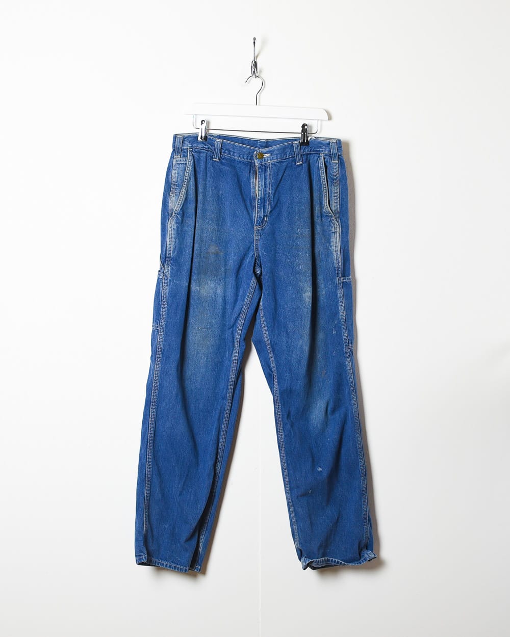 Blue Carhartt Distressed Carpenter Jeans - W34 L32