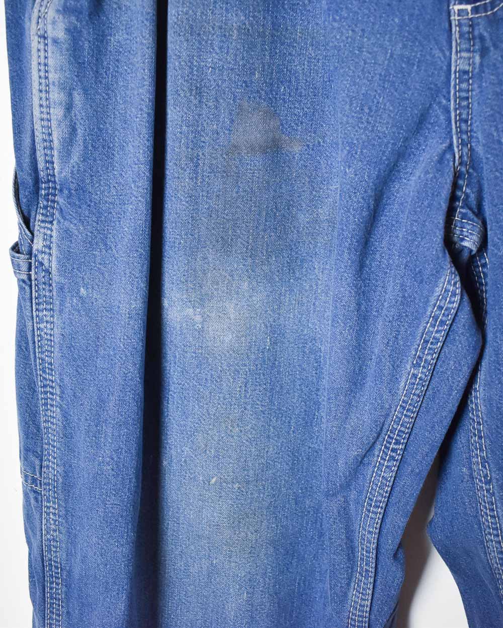 Blue Carhartt Distressed Carpenter Jeans - W34 L32