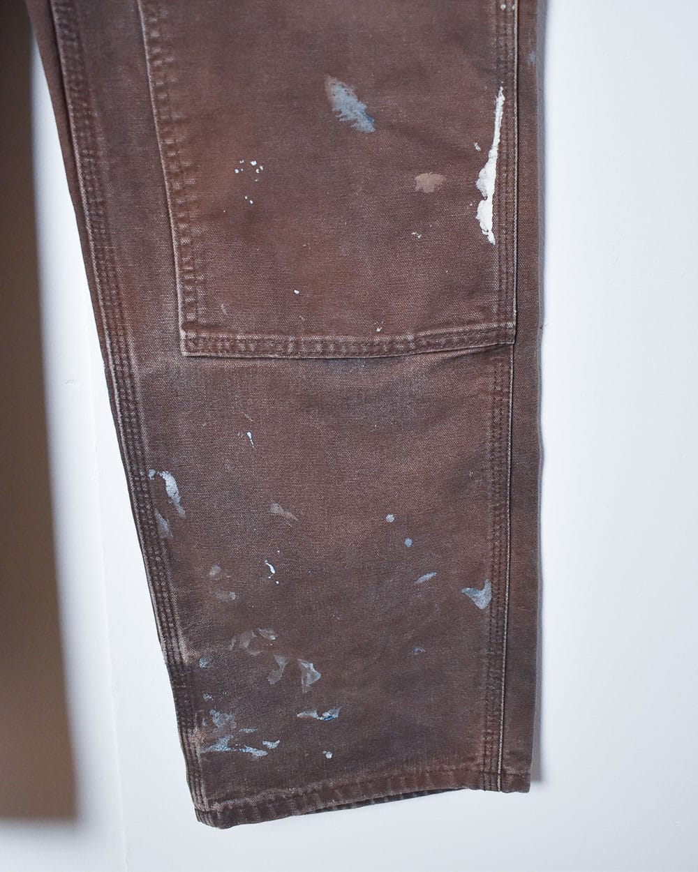 Brown Carhartt Distressed Double Knee Carpenter Jeans - W32 L32