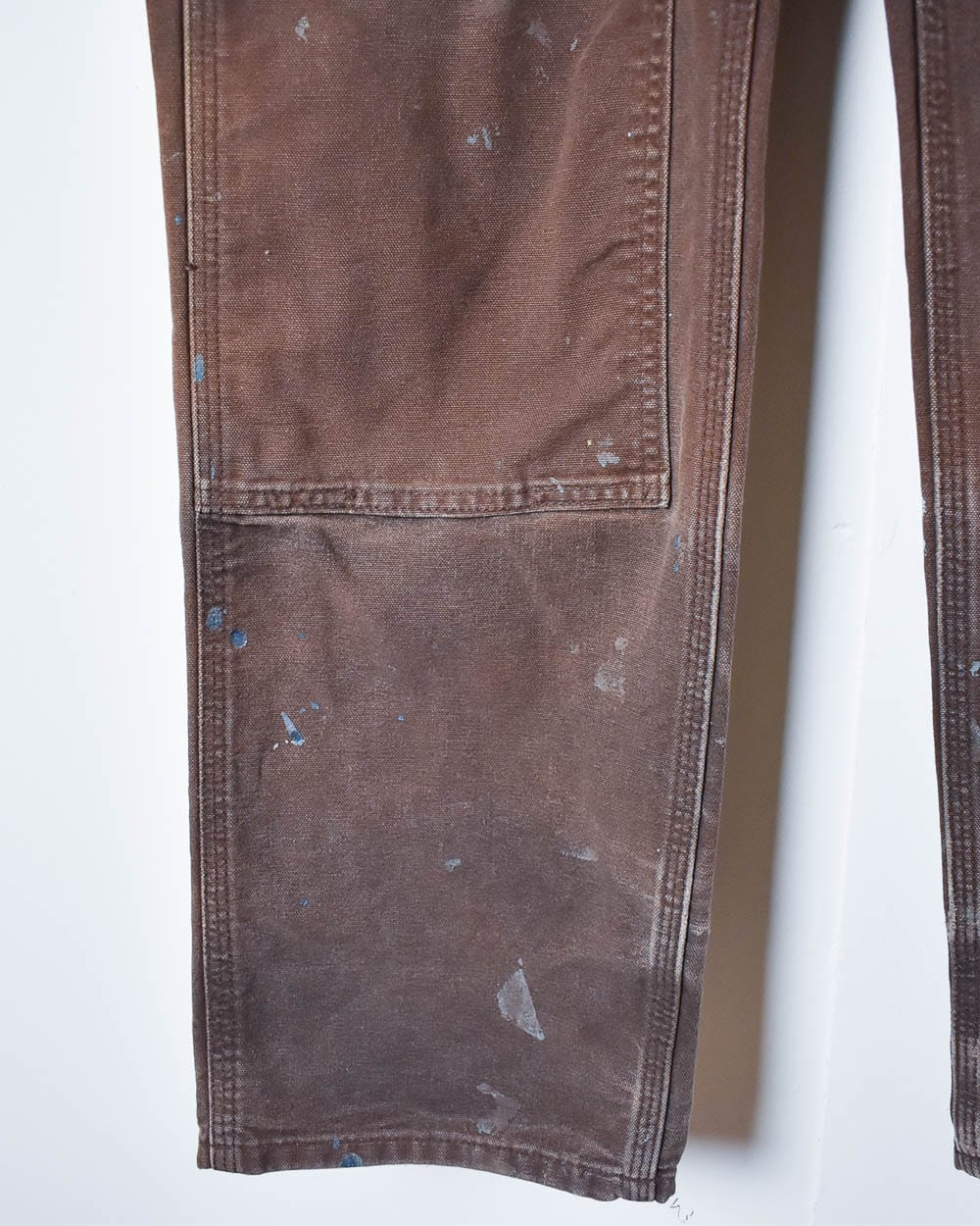 Brown Carhartt Distressed Double Knee Carpenter Jeans - W32 L32