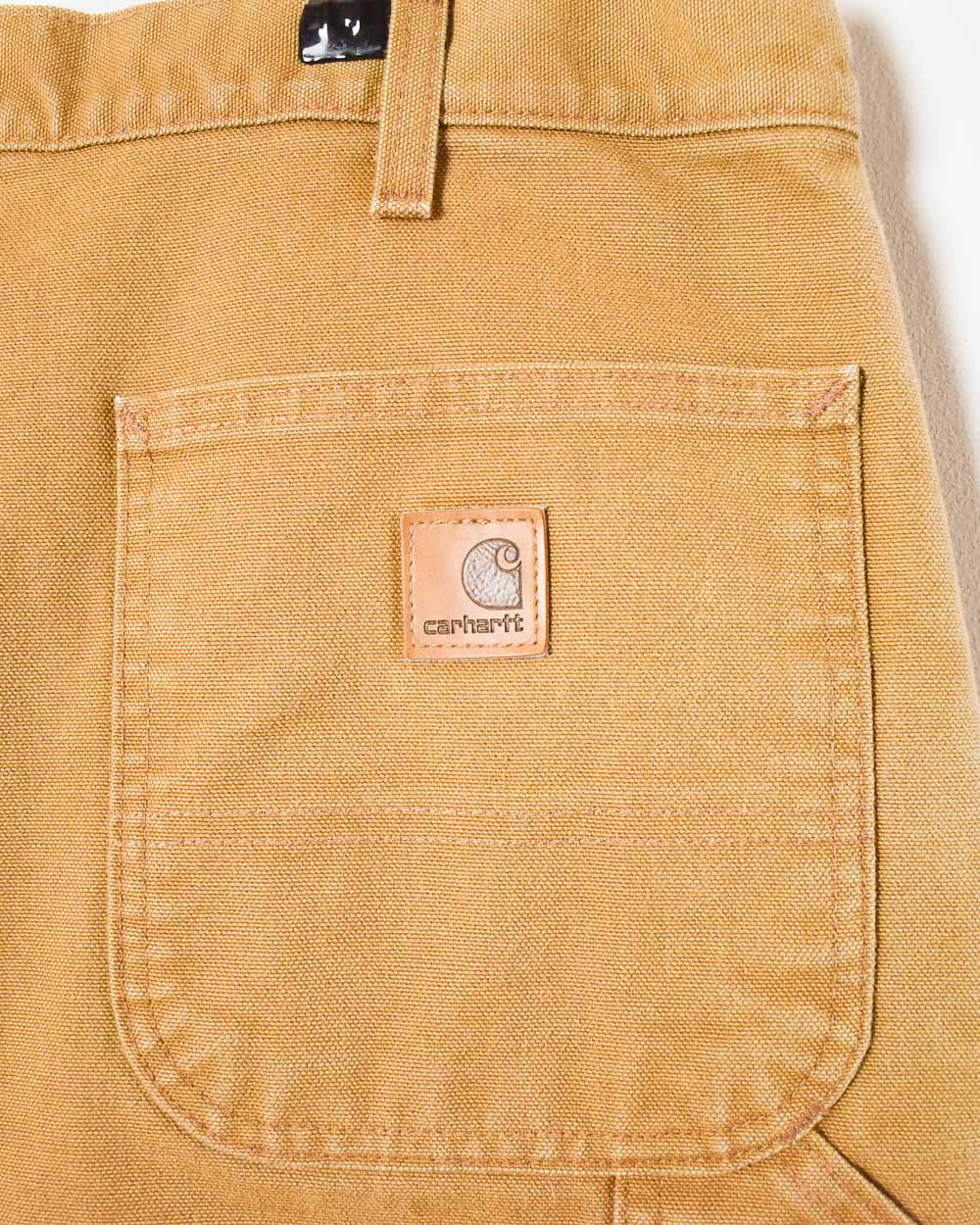 Neutral Carhartt Flannel Lined Carpenter Jeans - W38 L30
