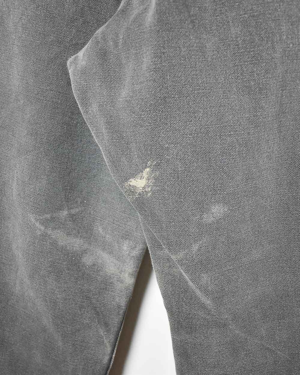 Grey Carhartt Distressed Double Knee Carpenter Jeans - W34 L32