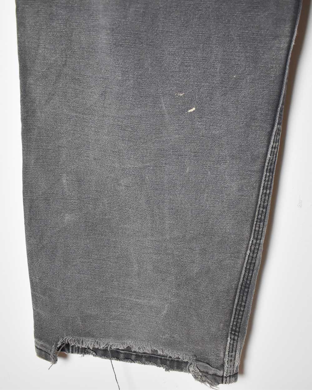 Grey Carhartt Distressed Double Knee Carpenter Jeans - W34 L32