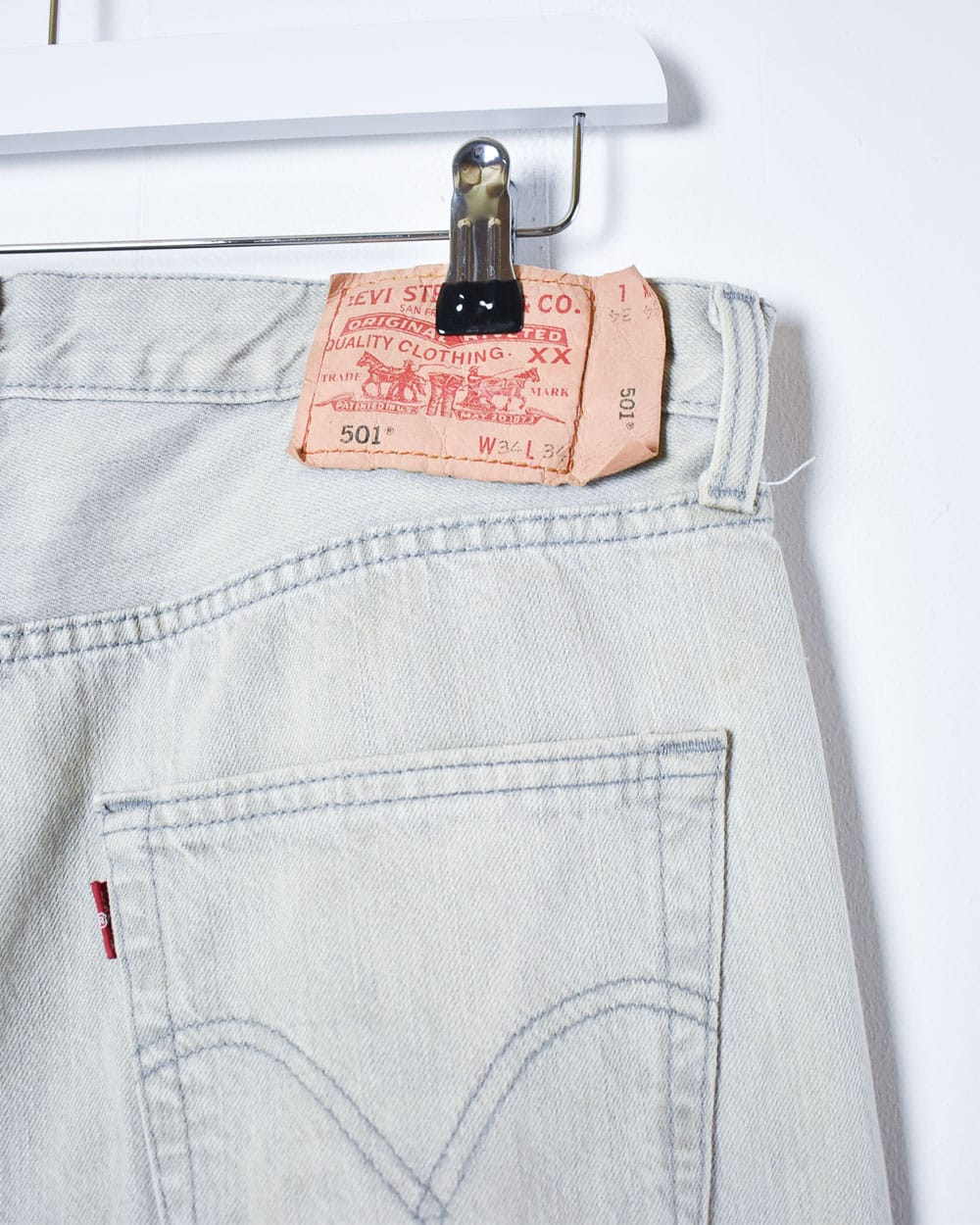 Stone Levi's 501 Jeans - W34 L32
