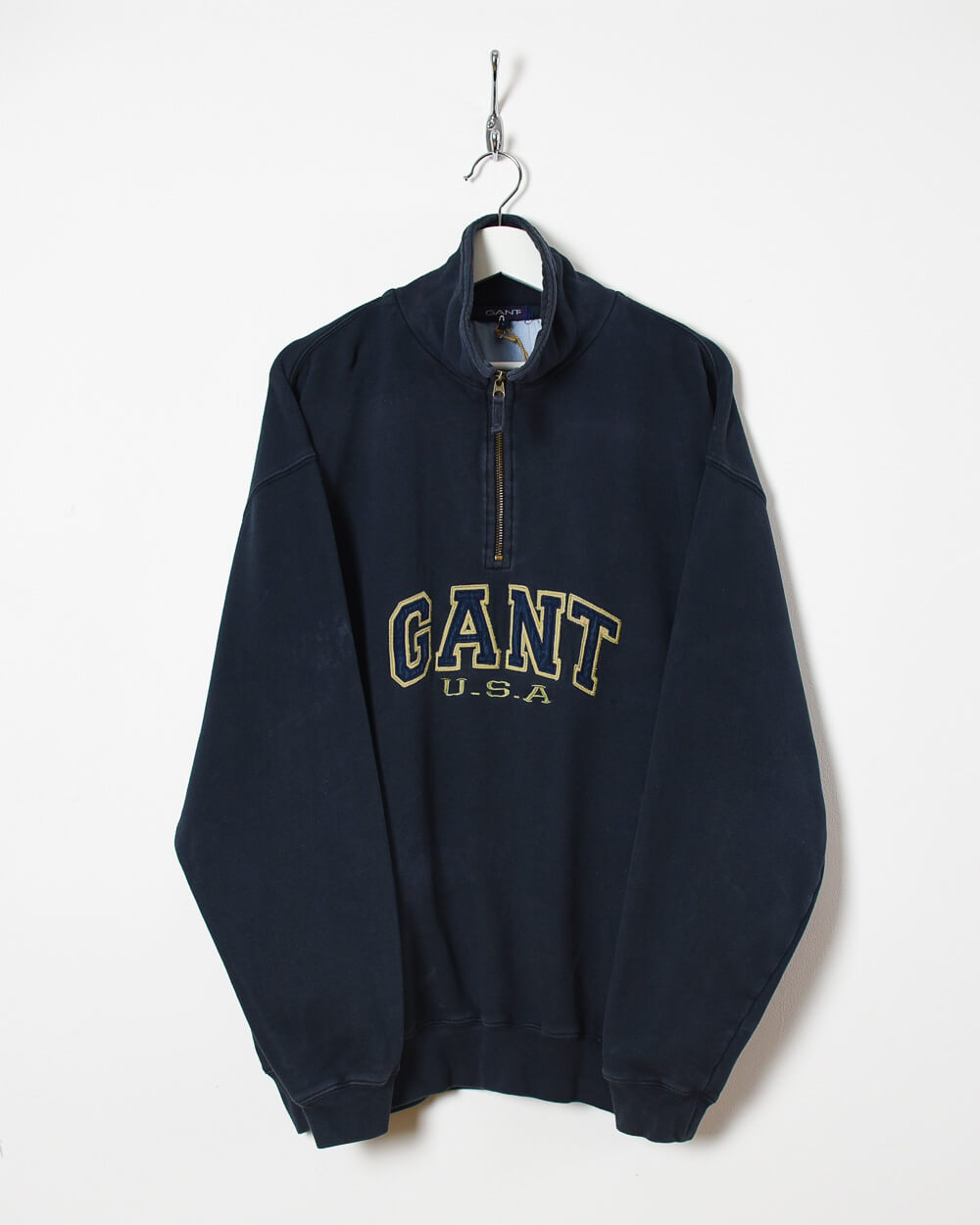 Gant USA 1/4 Zip Sweatshirt - Large - Domno Vintage 90s, 80s, 00s Retro and Vintage Clothing