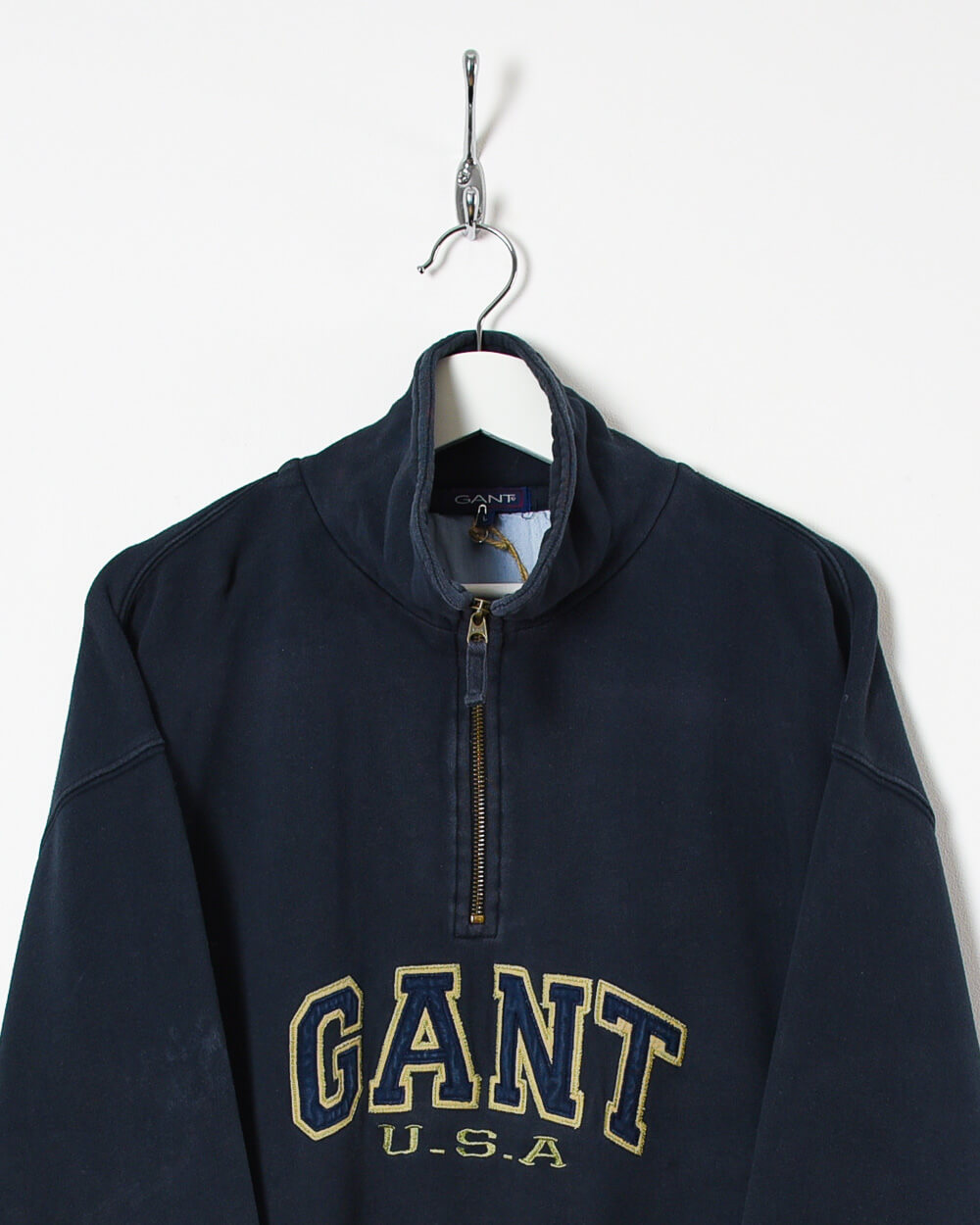 Gant USA 1/4 Zip Sweatshirt - Large - Domno Vintage 90s, 80s, 00s Retro and Vintage Clothing
