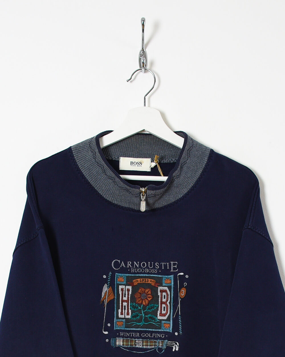 Hugo Boss Carnoustte Winter Golfing Sweatshirt - Large - Domno Vintage 90s, 80s, 00s Retro and Vintage Clothing