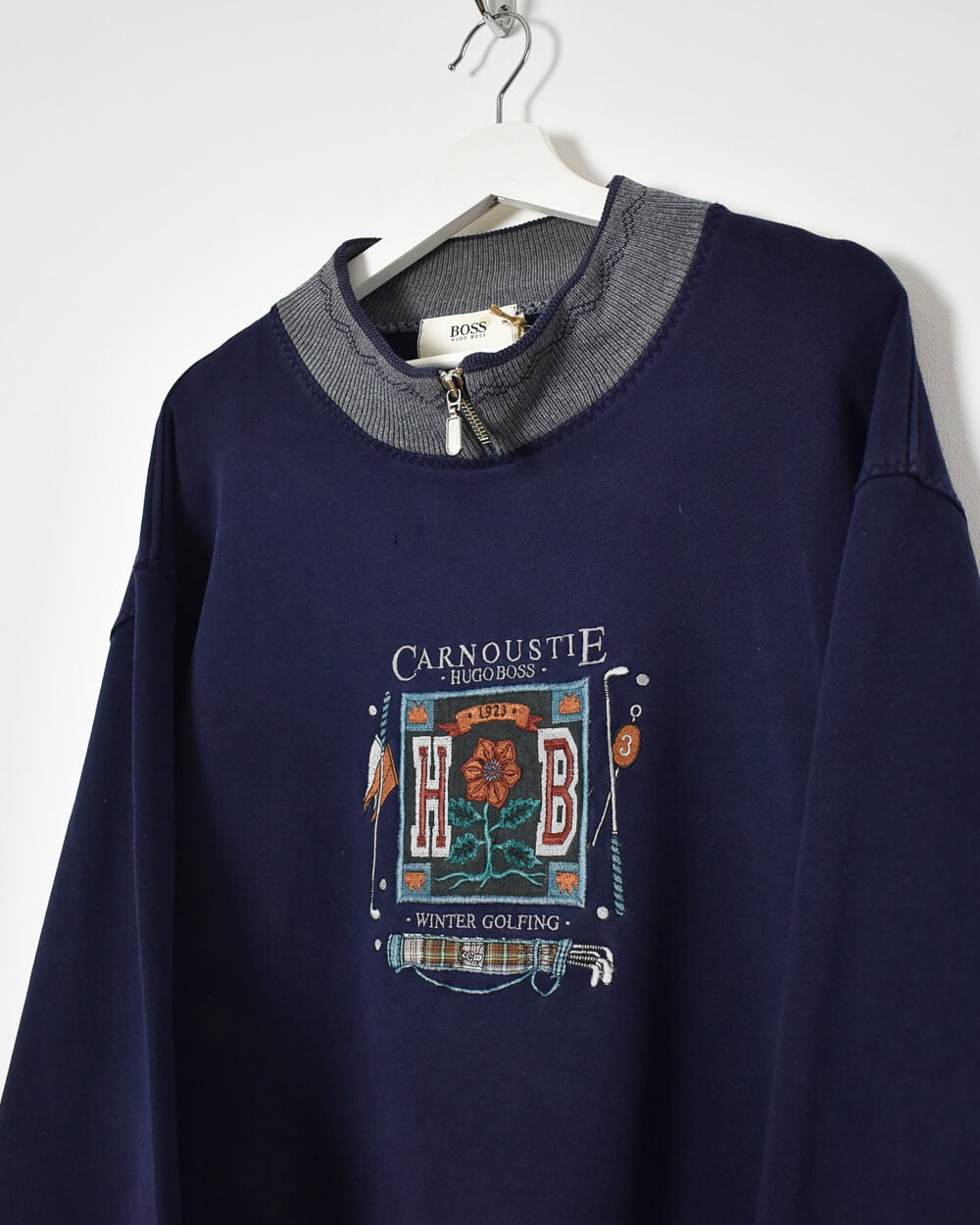 Hugo Boss Carnoustte Winter Golfing Sweatshirt - Large - Domno Vintage 90s, 80s, 00s Retro and Vintage Clothing
