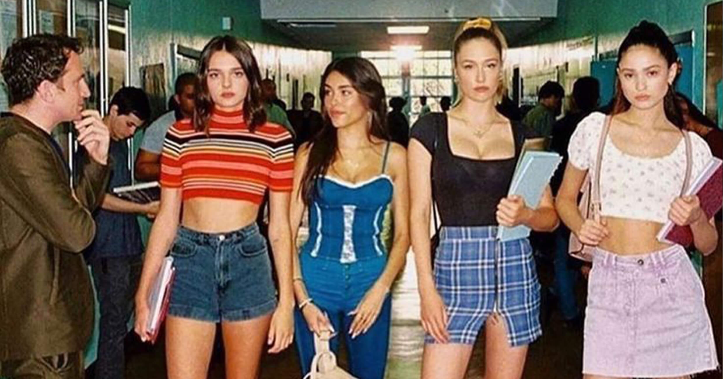 Vintage Girls Blue Jean Skort, 90s Girls Skirt Shorts, Back to