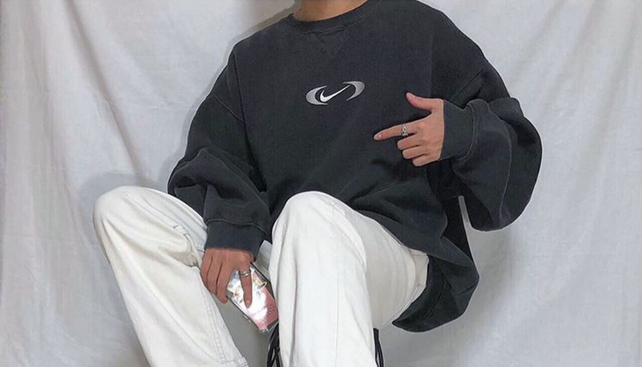 Vintage 90s sale nike crewneck sweatshirt