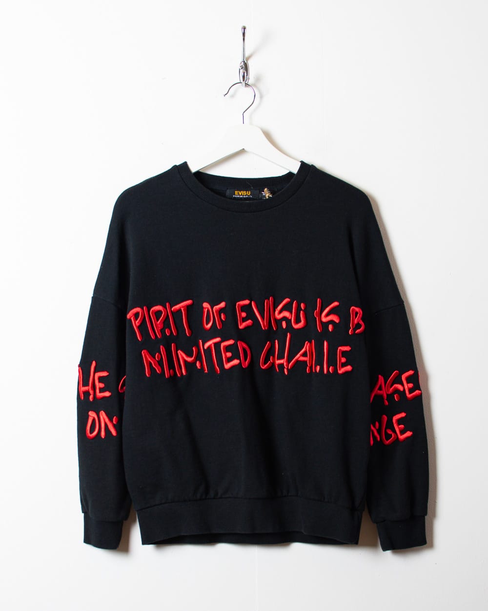 Black Evisu Embossed Sweatshirt - X-Small