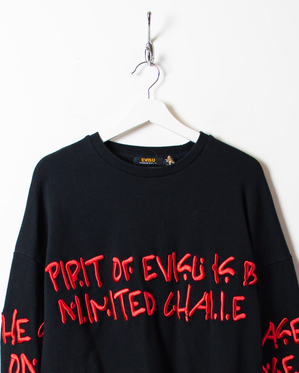 Black Evisu Embossed Sweatshirt - X-Small